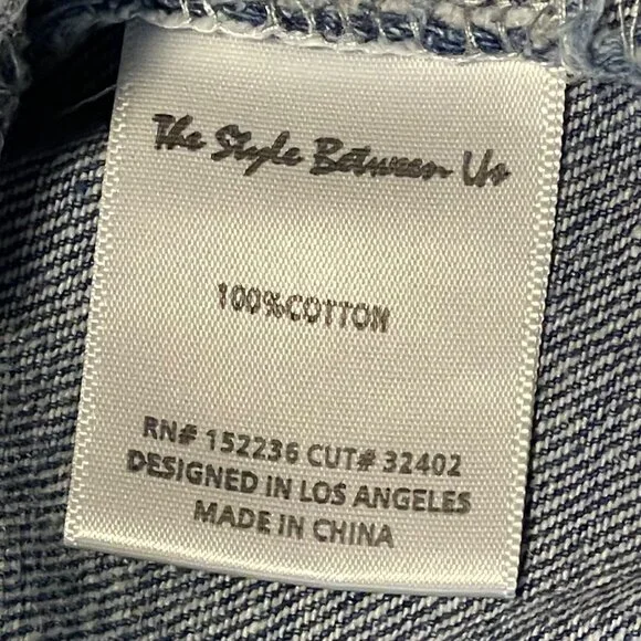 The Style Between Us Womens Medium Classic Blue Denim Jacket With Button Front - Picture 11 of 11